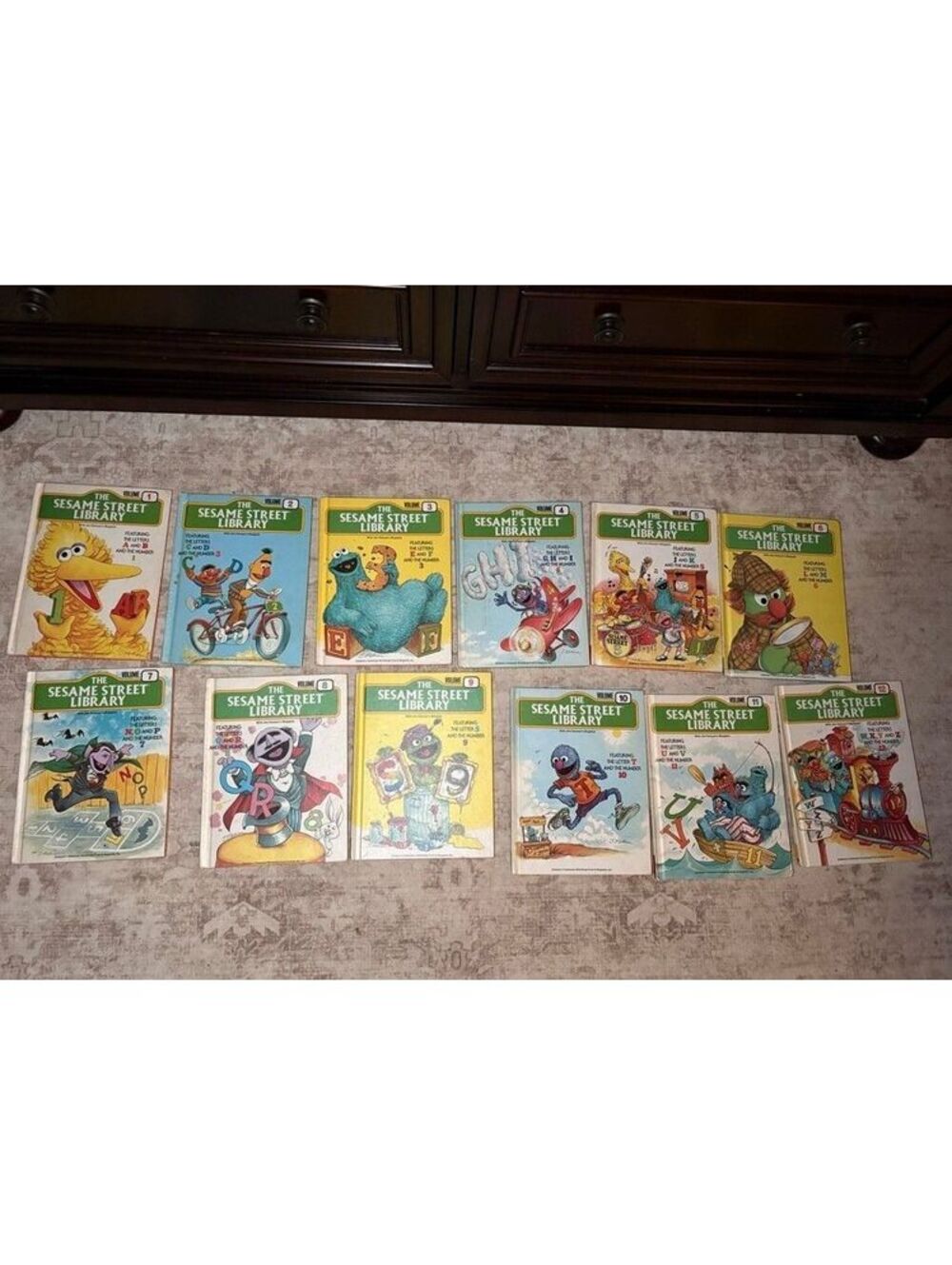 Sesame Street Library Books 1-12 Full Set Kids Books Vintage Alphabet